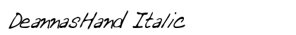 DeannasHand Italic Preview
