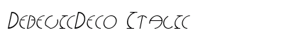 DebevicDeco Italic Preview