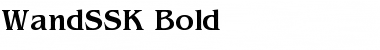 WandSSK Bold Font