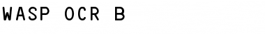 WASP OCR B Regular Font