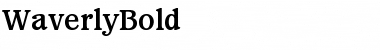 WaverlyBold Roman Font