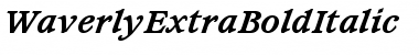 Download WaverlyExtraBoldItalic Font