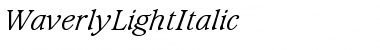 WaverlyLightItalic Roman Font