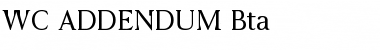 WC ADDENDUM Bta regular Regular Font