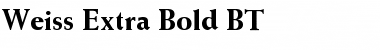 Weiss XBd BT Extra Bold Font