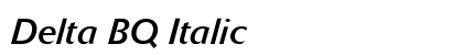 Delta BQ Italic preview