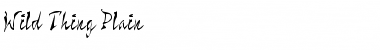 Wild Thing Plain Font