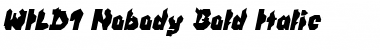 WILD1 Nobody Bold Italic Font WILD1 Nobody Bold Italic Font