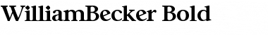 WilliamBecker Bold Font