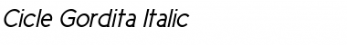 Cicle Gordita Italic Font