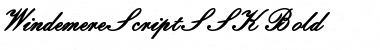WindemereScriptSSK Bold Font