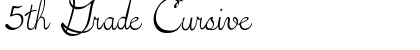 5th Grade Cursive Font