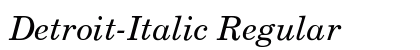 Detroit-Italic Regular preview