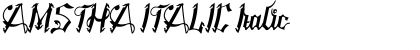 AMSTHA ITALIC Italic Font