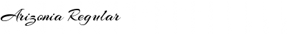 Arizonia Regular Font