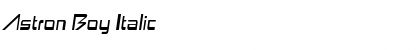 Astron Boy Italic Font