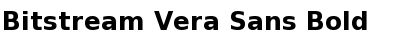 Bitstream Vera Sans Bold Font