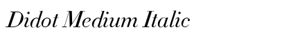 Didot Medium Italic Font