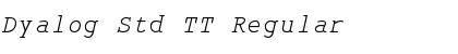 Dyalog Std TT Regular Font