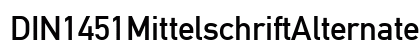 DIN1451MittelschriftAlternate Roman preview