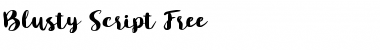 Download Blusty Script Free Font