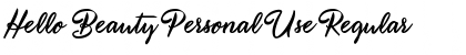 Hello Beauty Personal Use Regular Font