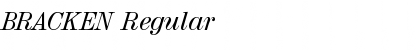 BRACKEN Regular Font