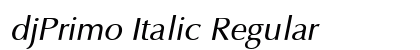 djPrimo Italic Regular preview