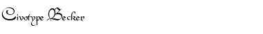 Download Civotype Becker Font Download Civotype Becker Font