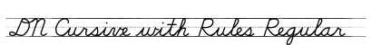 DN Cursive with Rules Regular preview
