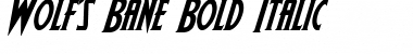 Wolf's Bane Bold Italic Bold Italic Font Wolf's Bane Bold Italic Bold Italic Font