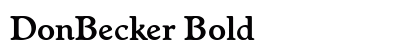 DonBecker Bold preview