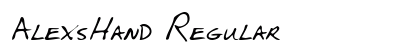 AlexsHand Regular preview