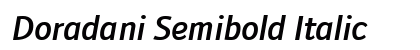 Doradani Semibold Italic Preview
