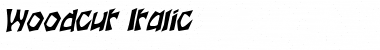 Woodcut Italic Font