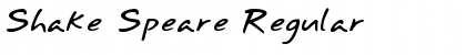 Shake Speare Regular Font