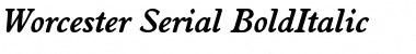 Worcester-Serial BoldItalic Font