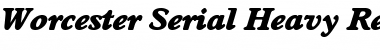 Worcester-Serial-Heavy RegularItalic Font