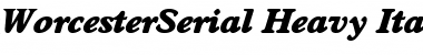 WorcesterSerial-Heavy Italic Font