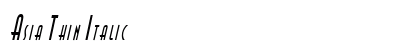 Asia Thin Italic preview