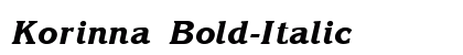 Korinna Bold-Italic Preview