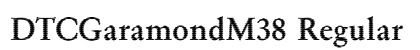 DTCGaramondM38 Regular preview