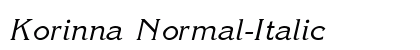 Korinna Normal-Italic Preview