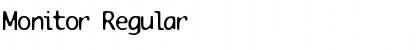 Monitor Regular Font