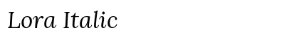 Lora Italic Preview