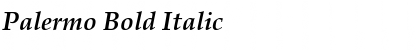 Palermo Bold Italic Font