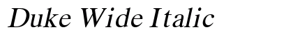 Duke Wide Italic preview
