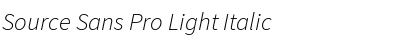 Source Sans Pro Light Italic Font