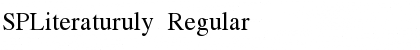 SPLiteraturuly Regular Font