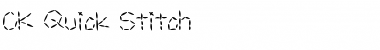 CK Quick Stitch Regular Font